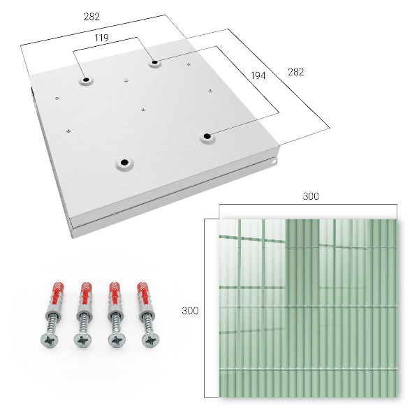Caja para llaves con diseño de rayas verdes