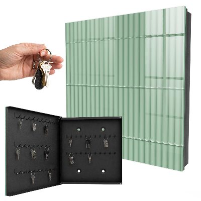 Caja para llaves con diseño de rayas verdes