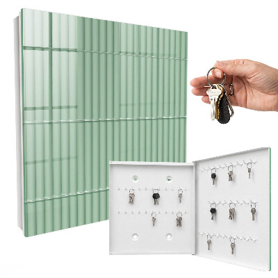 Caja para llaves con diseño de rayas verdes