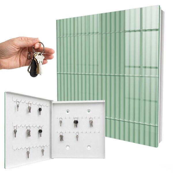 Caja para llaves con diseño de rayas verdes