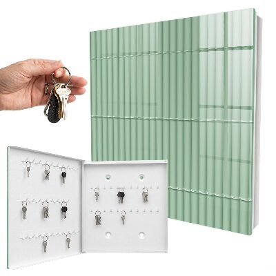 Caja para llaves con diseño de rayas verdes