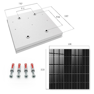 Caja para llaves de color negro con diseño rectangular