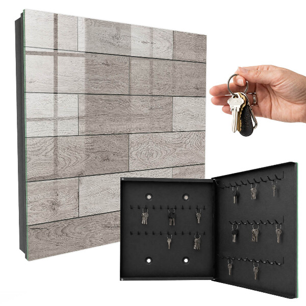 Armario para llaves de madera gris