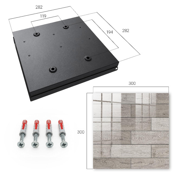 Armario para llaves de madera gris