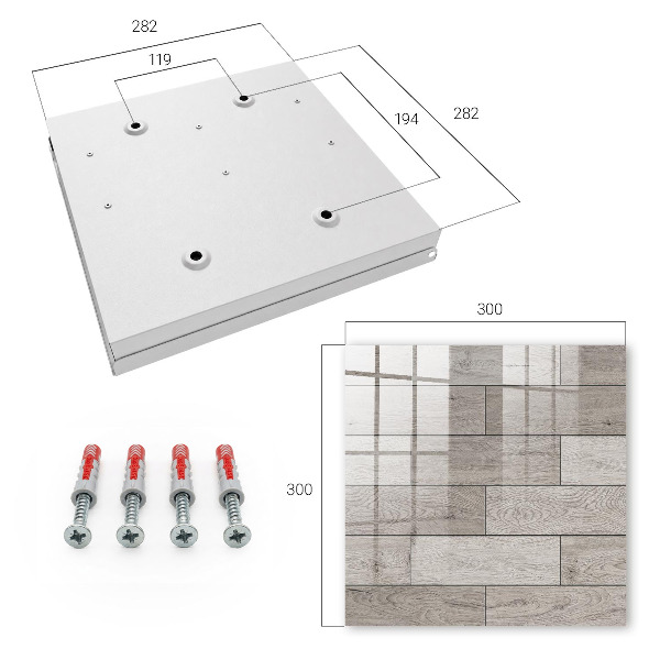 Armario para llaves de madera gris