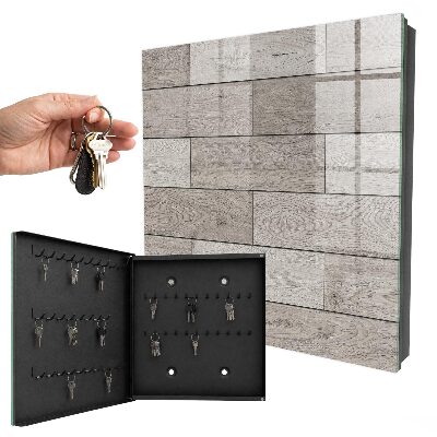 Armario para llaves de madera gris