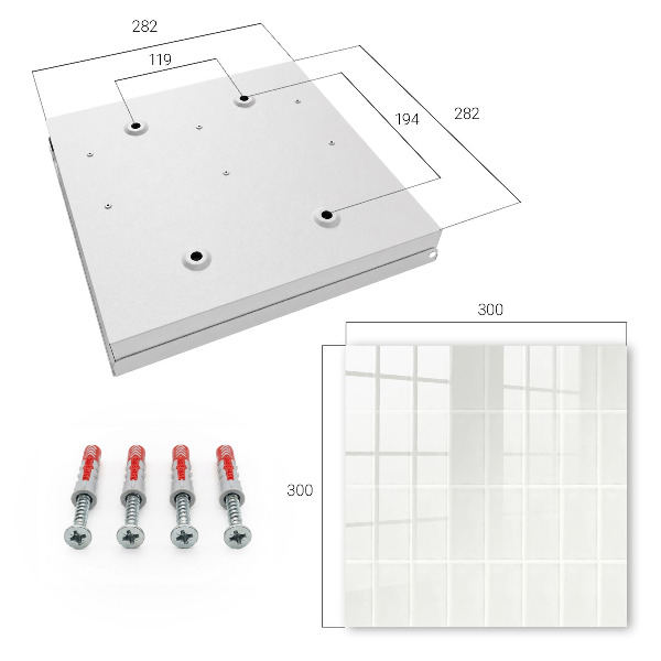 Caja para llaves con diseño de azulejos claros