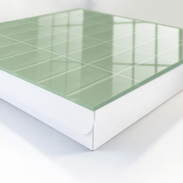 Caja para llaves con diseño de azulejos verdes