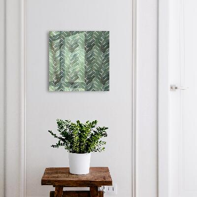 Caja para llaves con diseño de espina de pescado verde