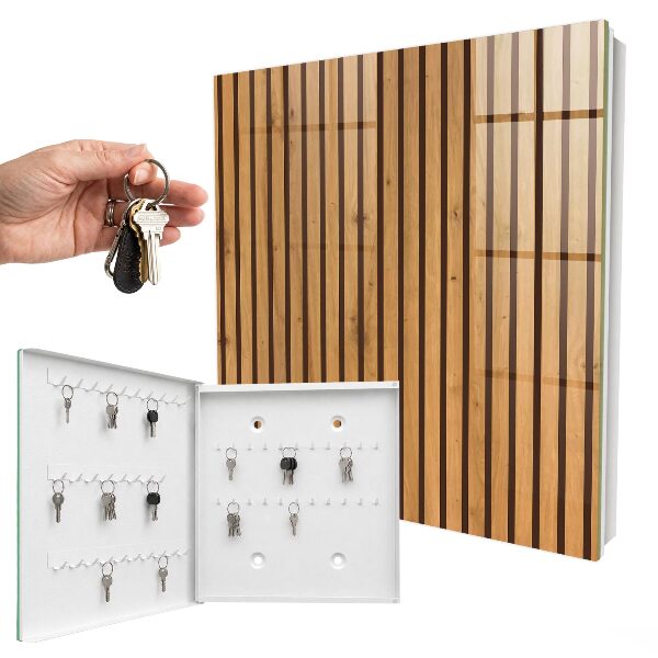 Caja para llaves de madera para pared