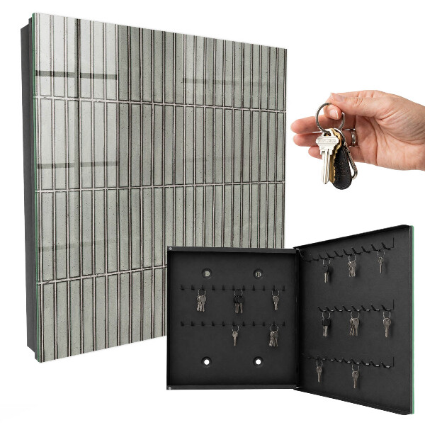 Caja para llaves con diseño de azulejos grises