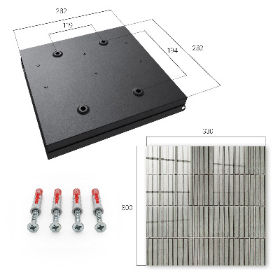 Caja para llaves con diseño de azulejos grises