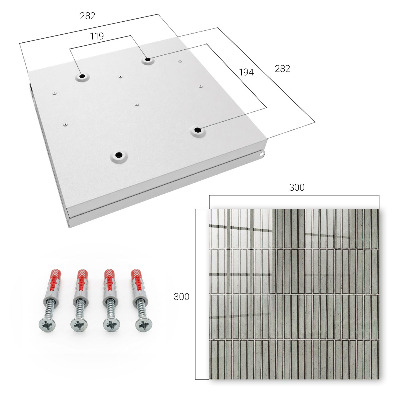 Caja para llaves con diseño de azulejos grises