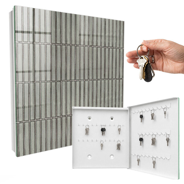 Caja para llaves con diseño de azulejos grises