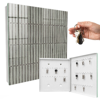 Caja para llaves con diseño de azulejos grises