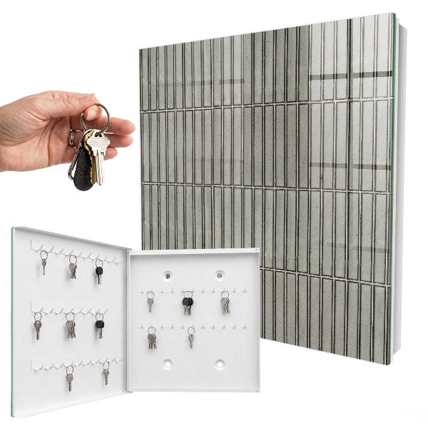 Caja para llaves con diseño de azulejos grises