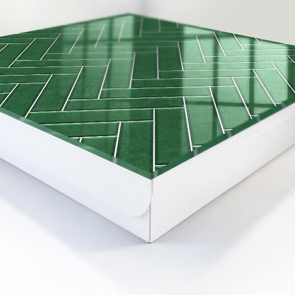 Armario para llaves con diseño de espina de pescado verde