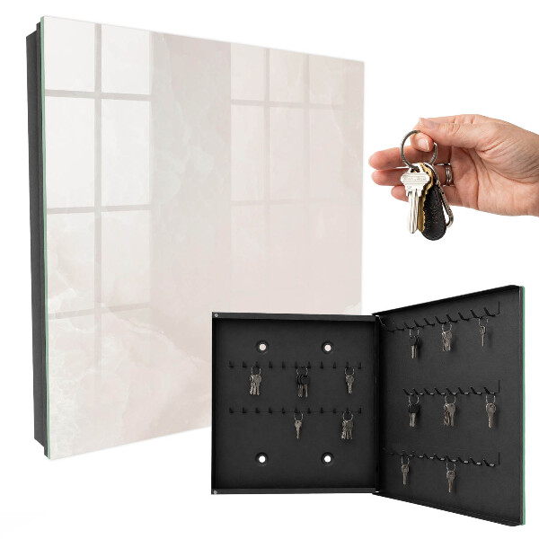 Caja para llaves de diseño elegante en color beige