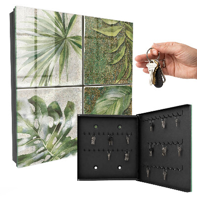Caja para llaves con diseño de azulejos para plantas