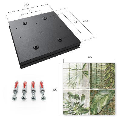 Caja para llaves con diseño de azulejos para plantas