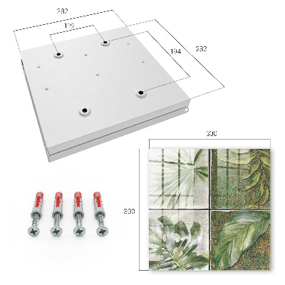 Caja para llaves con diseño de azulejos para plantas
