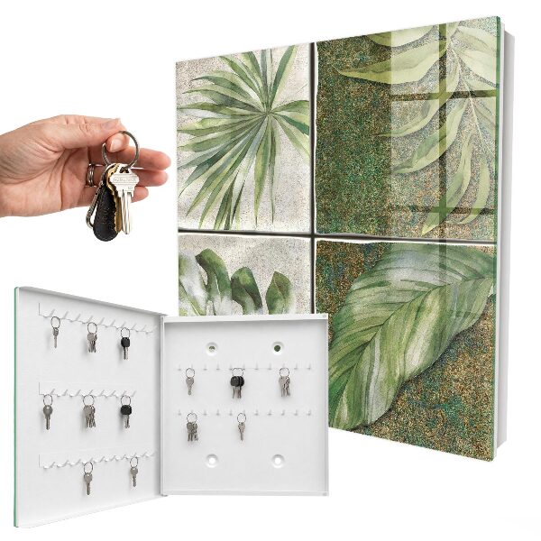 Caja para llaves con diseño de azulejos para plantas