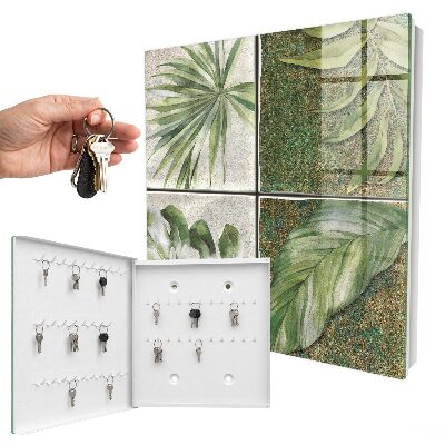 Caja para llaves con diseño de azulejos para plantas