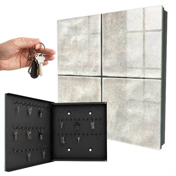 Caja para llaves de azulejos beige