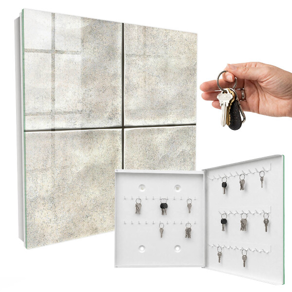 Caja para llaves de azulejos beige