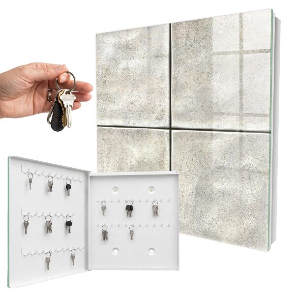 Caja para llaves de azulejos beige