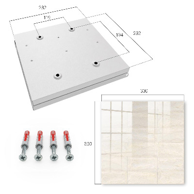 Caja para llaves de piedra color crema