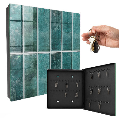 Armario para llaves con diseño de azulejos turquesa