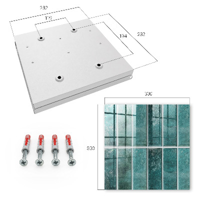 Armario para llaves con diseño de azulejos turquesa