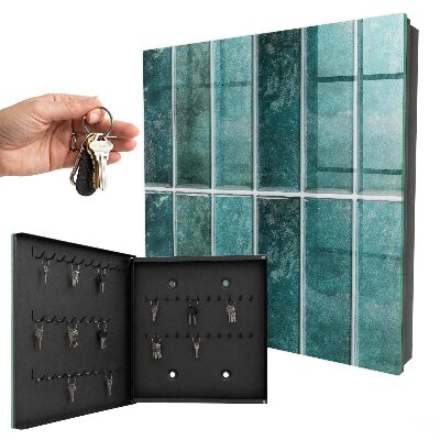 Armario para llaves con diseño de azulejos turquesa