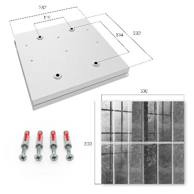 Caja para llaves con diseño de azulejos grises