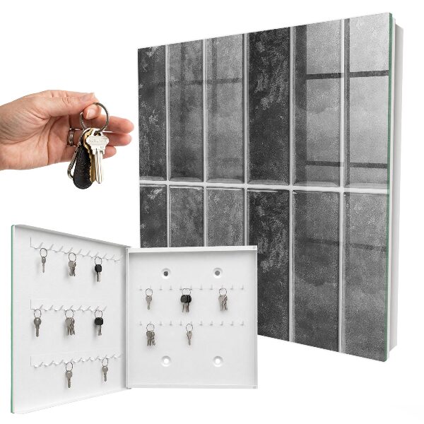 Caja para llaves con diseño de azulejos grises