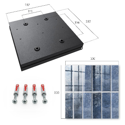 Armario para colgar llaves con diseño de azulejos azules