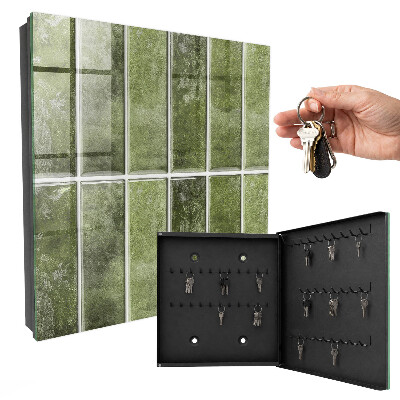 Caja para llaves con diseño de azulejos verdes