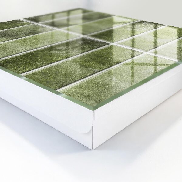 Caja para llaves con diseño de azulejos verdes