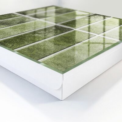 Caja para llaves con diseño de azulejos verdes