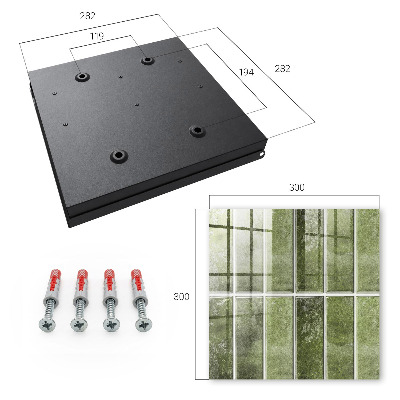 Caja para llaves con diseño de azulejos verdes
