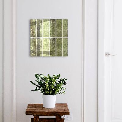 Caja para llaves con diseño de azulejos verdes