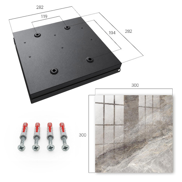 Caja para llaves con diseño de textura de piedra