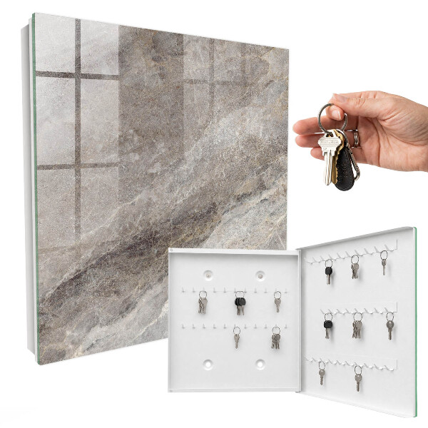 Caja para llaves con diseño de textura de piedra