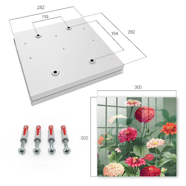 Armario para colgar llaves con diseño de jardín en flor