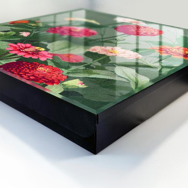 Armario para colgar llaves con diseño de jardín en flor