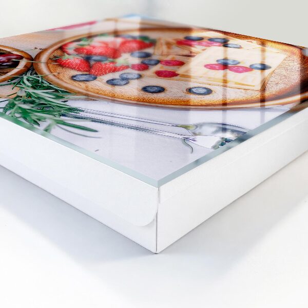 Caja para llaves diseño con motivo de desayuno con fruta