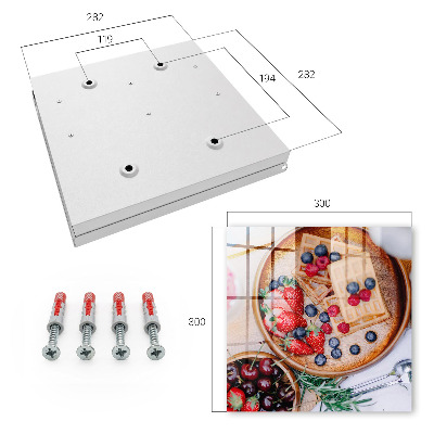 Caja para llaves diseño con motivo de desayuno con fruta