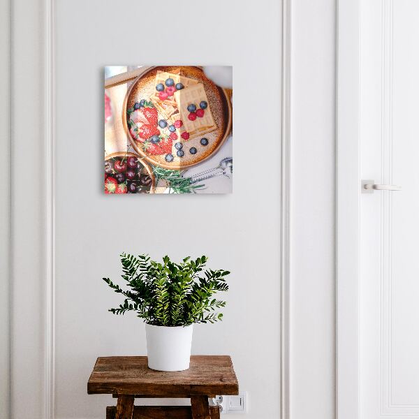 Caja para llaves diseño con motivo de desayuno con fruta