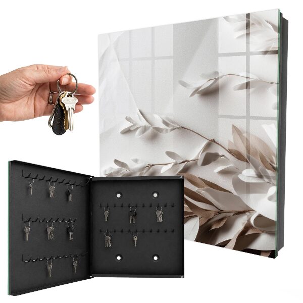 Caja para llaves modelo hojas de elegancia